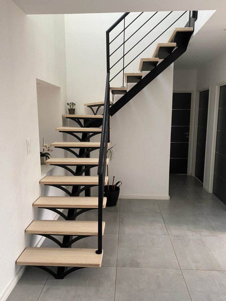Escaliers modernes integrant bois ou verre - Plouescat Brest
